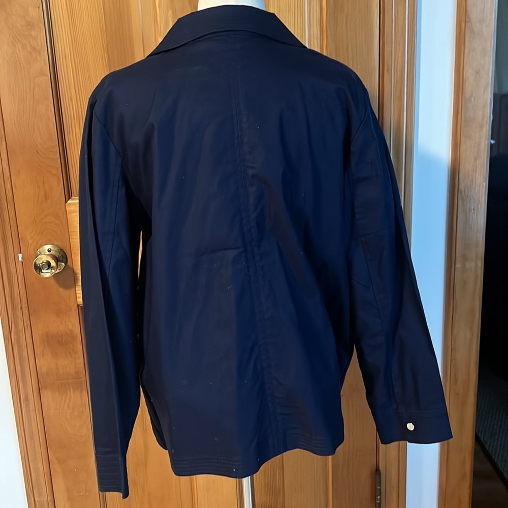 Denim & Co / navy zip jacket / 1X - Picture 3 of 5